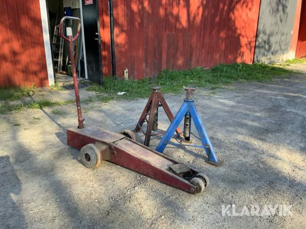 Domkraft 3ton med 2st bockar 1500kg