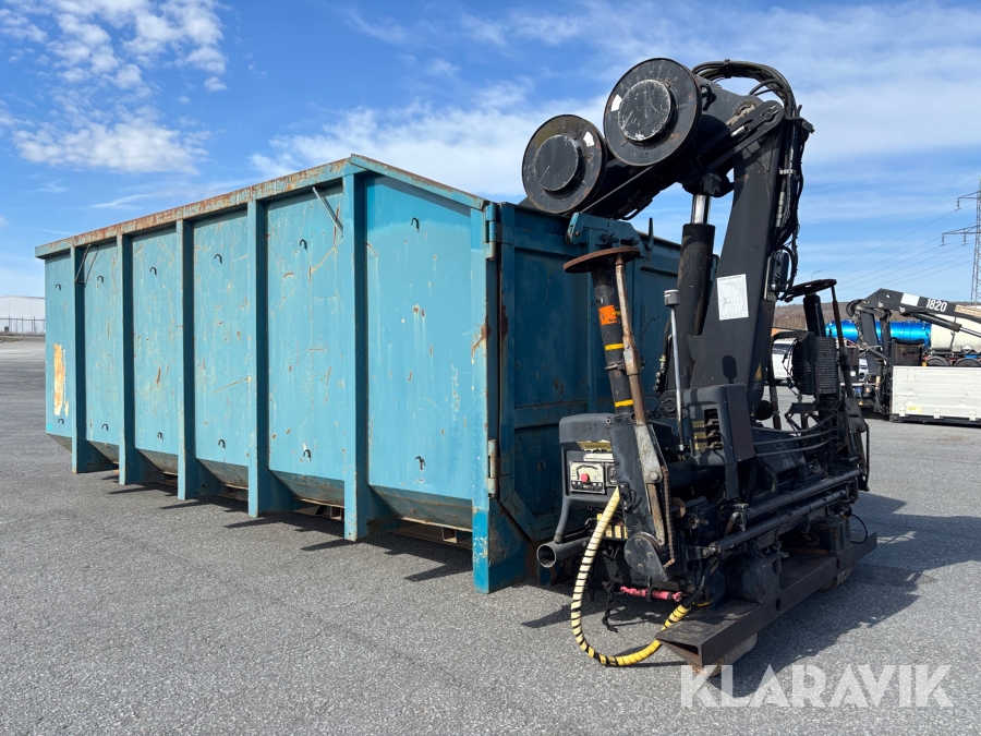 Lastväxlarflak med Hiab 144 E-4 Hipro kran
