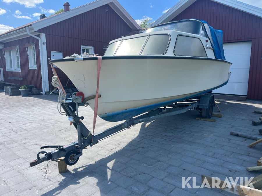 Motorbåt med trailer Mercury 100 hk