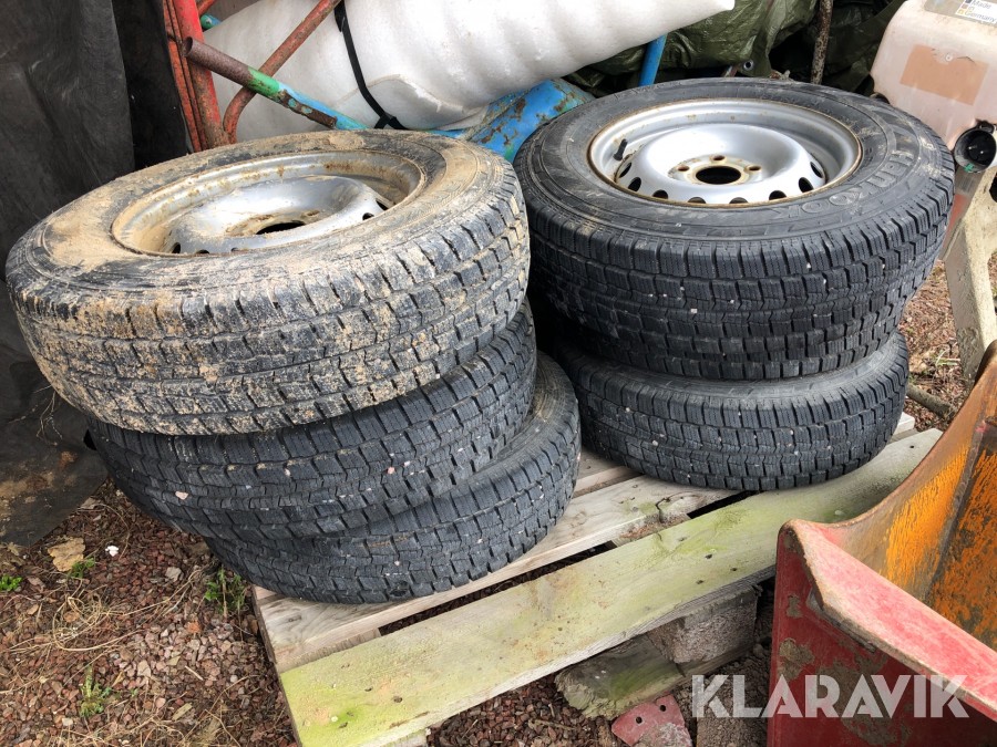 Vinterdäck på fälg Hankook 185 R14c 6st