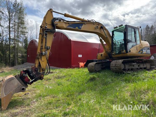 Grävmaskin CAT 312C med Tiltrotator och redskap