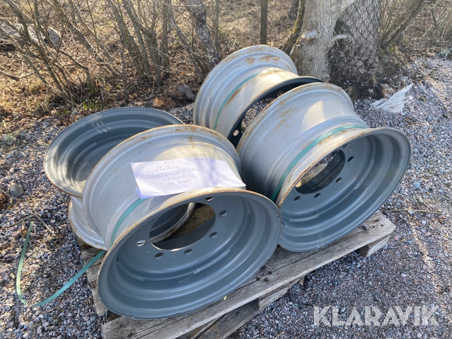 Entreprenadfälgar Volvo L25 & Bobcat 4 st