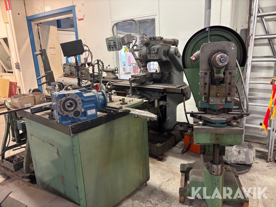 Parti med industrimaskiner