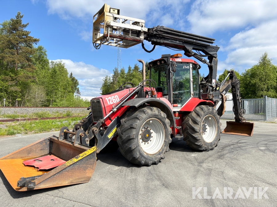 Grävlastare Huddig 1260 A/B Med kran och korg