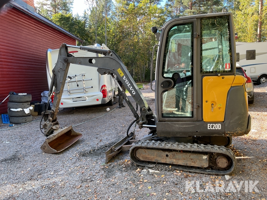 Minigrävmaskin Volvo EC20D med redskap