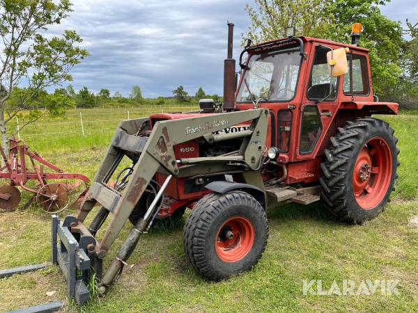 Veterantraktor Volvo BM T650 med lastare & gafflar