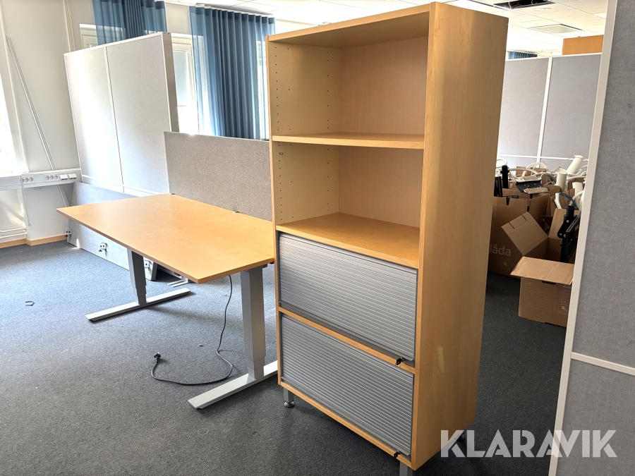 Skrivbord och hylla Martela 3st