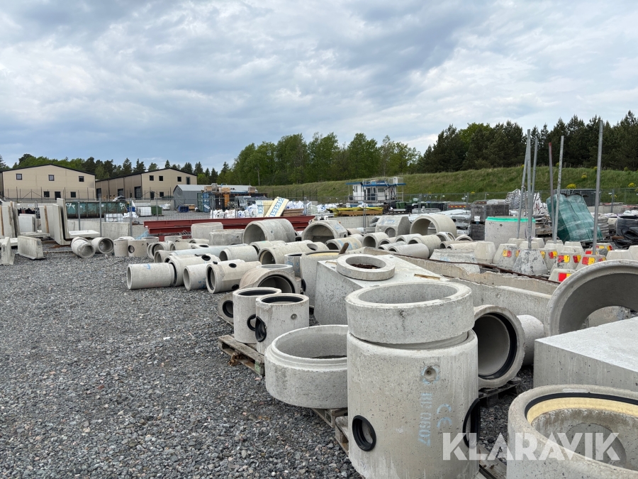 Parti med betongrör Alfa Olika dimensioner