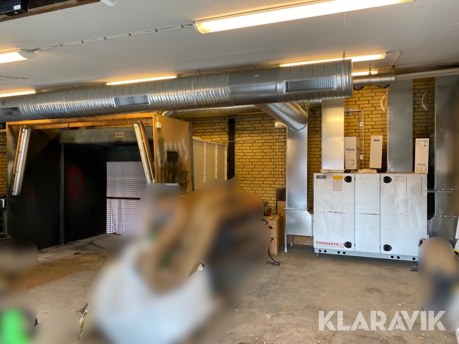 Färgfälla med ventilationsvärmeväxlare Bootiar/ Exhausto Ex Stream VEX200