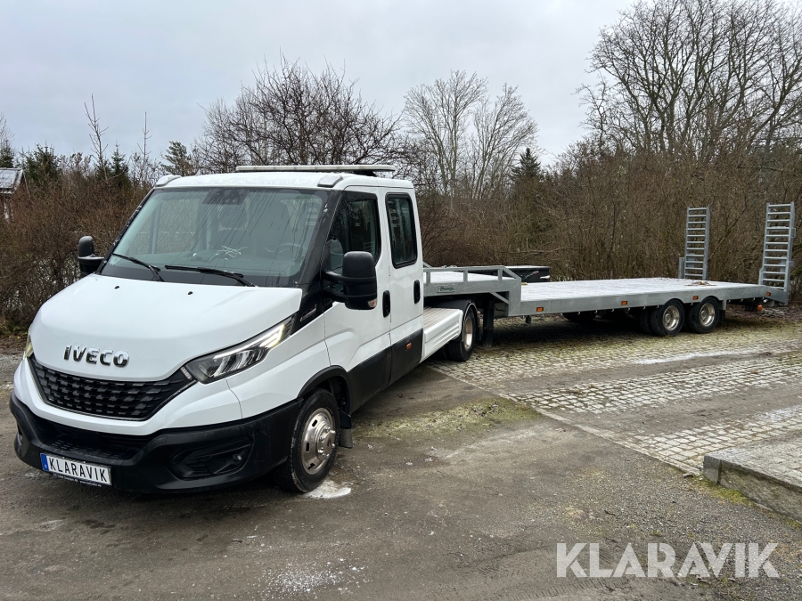 Dragbil & maskintrailer Iveco 35-180 Hi-matic