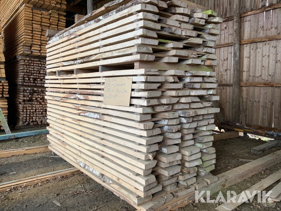 Björkplank okantat 122 stycken