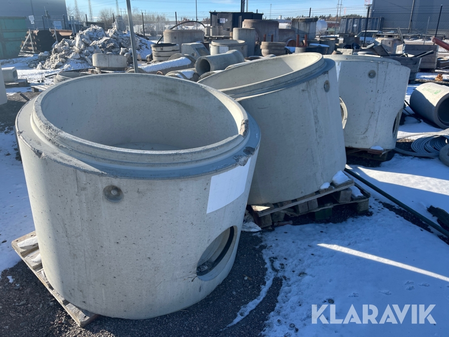 Betongbrunnar och L-stöd parti