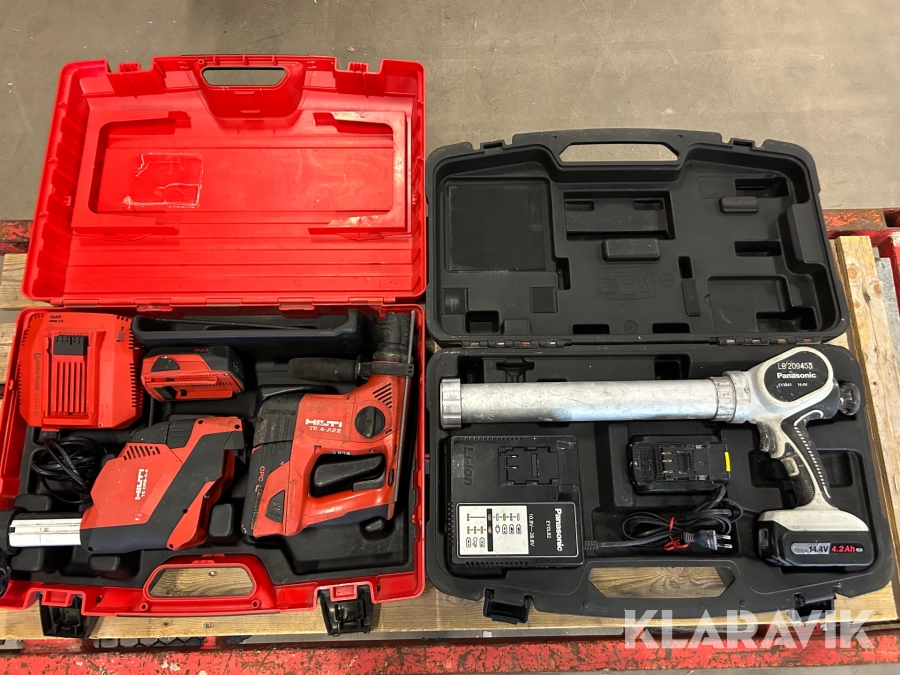 Borrhammare 1 st,  Fogpistol  1 st Hilti / Panasonic TE 4-A22 / EY 3641LS1S