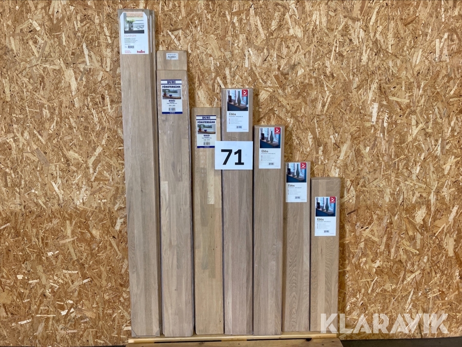 Fönsterbänkar Ek 17st