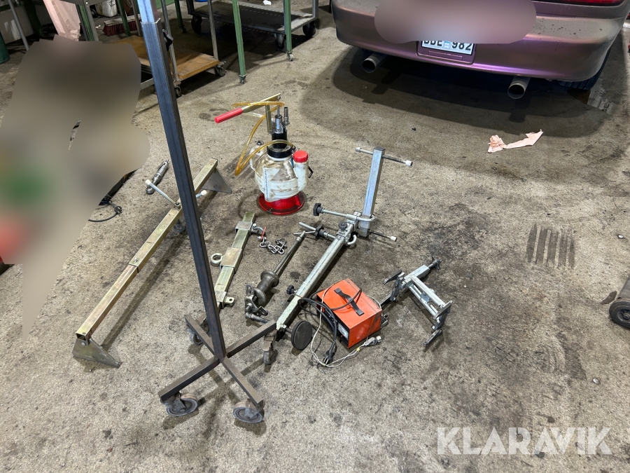 Blandat parti med bilverktyg