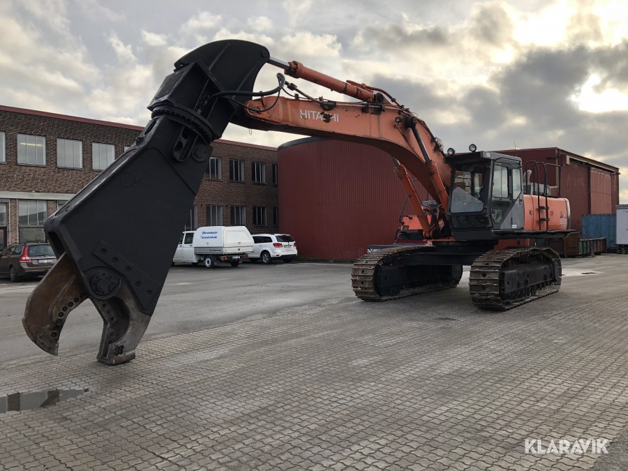 Grävmaskin Hitachi Zaxis 500 med skrotsax