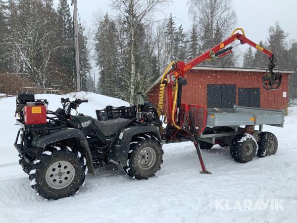 ATV Suzuki Quad Runner med kombikärra