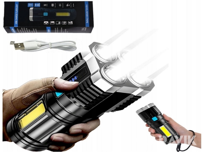 Military tactical - lampa uppladdningsbar Cree