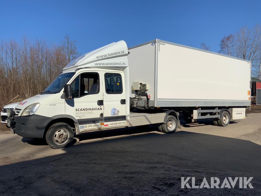 BE-trailer med dragbil Iveco