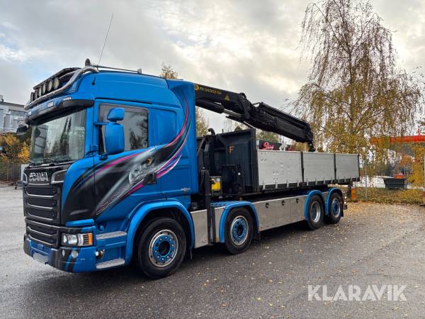 Kranväxlare Scania G490LB8X2*6HNB med Palfinger kran & skopa