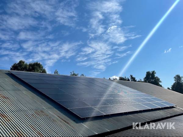 Solcellspaket 63 Ampere med 40kW Afore växelriktare, Suntech 405W Helsvarta paneler samt montagetillbehör