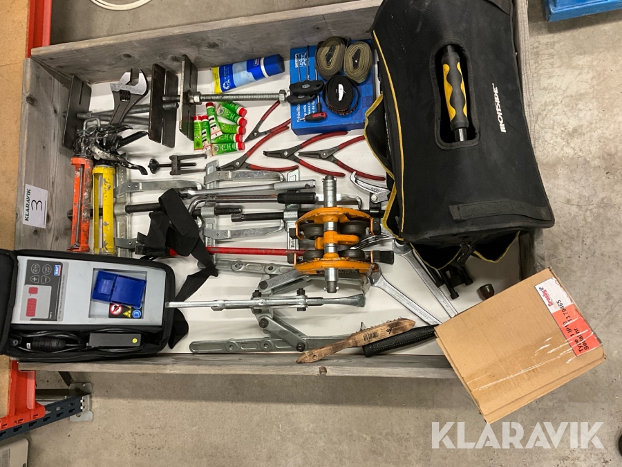 Verktyg för lagerbyte med lagervärmare 1st pall