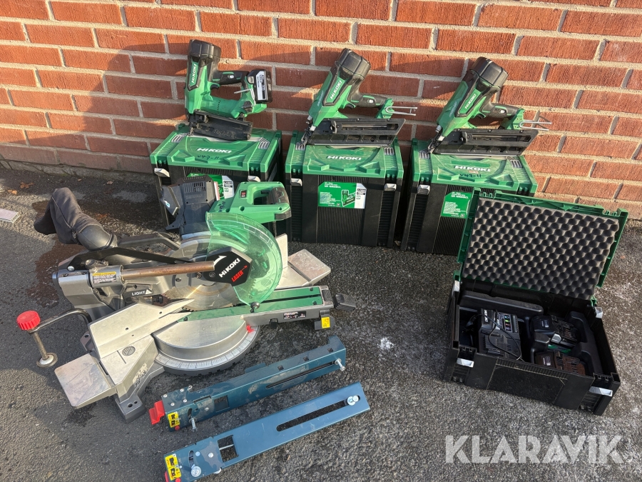 Kap-och gersåg / spikpistoler Hikoki C 3610DRA / NT 1865DBSL / NR 1890DBCL / 4 st