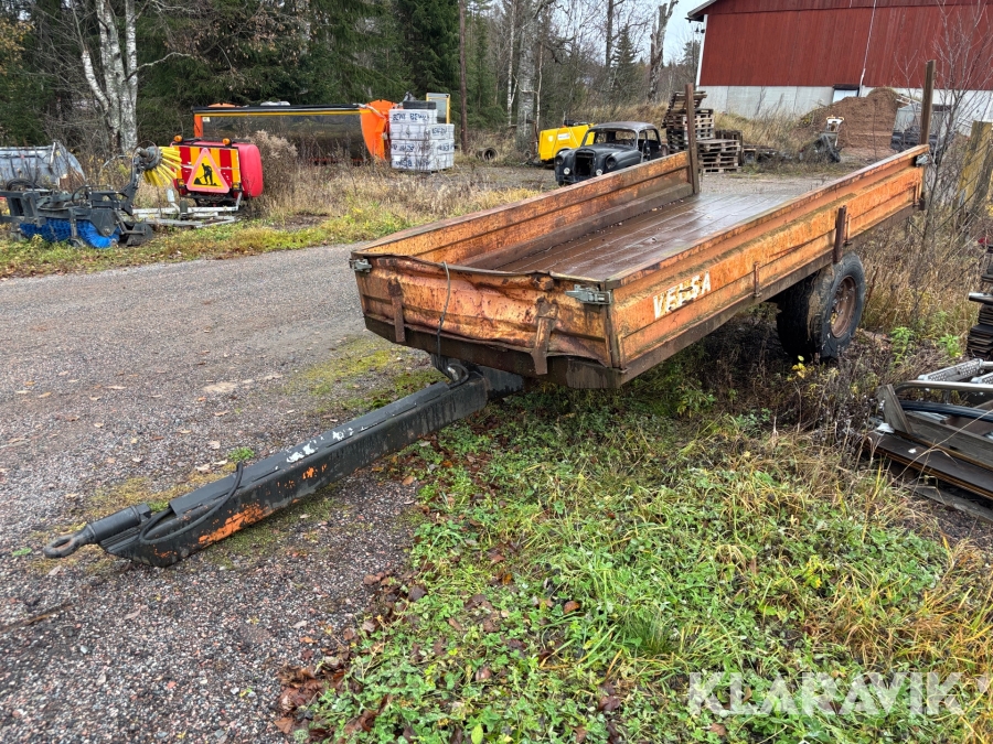 Tippvagn Velsa med förlängd dragstång