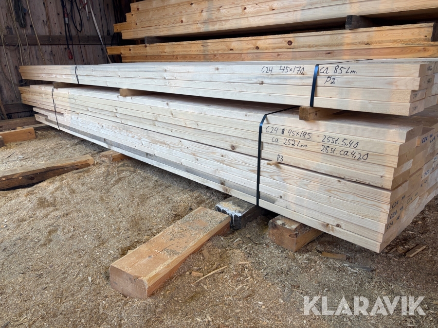 Virkespaket 45x195 ca 252 LM