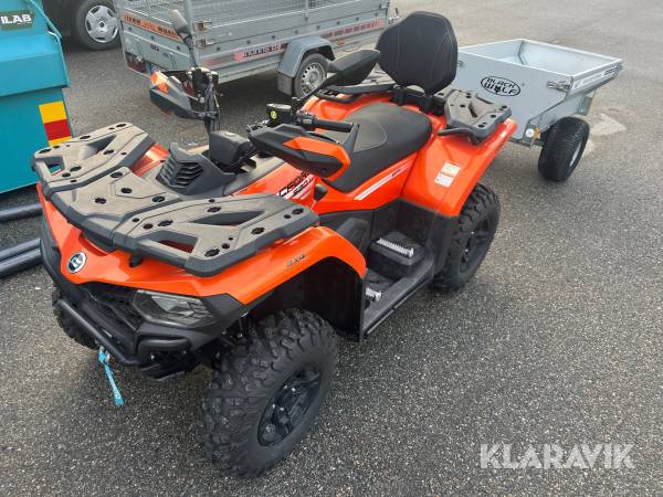 Fyrhjuling CF Moto 520L 4x4 med vagn