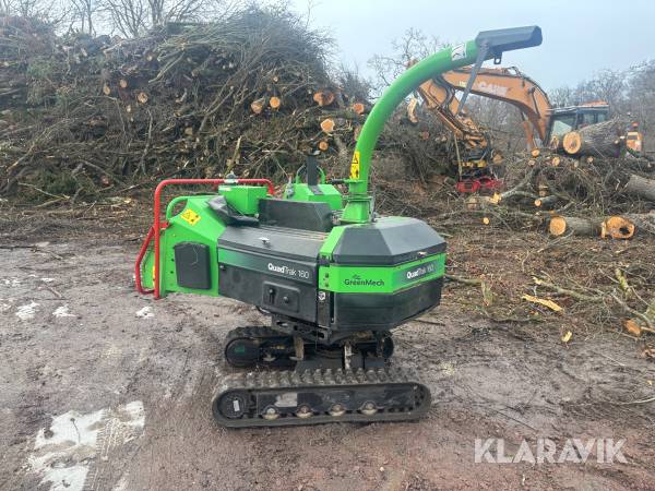 Flishugg med släp GreenMech QuadTrak 160