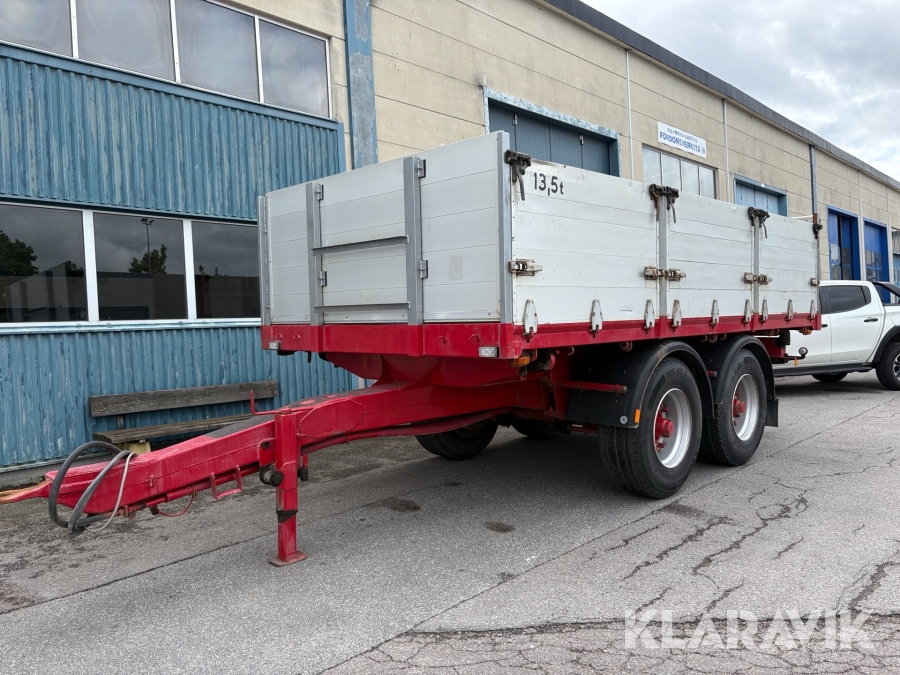 Tippsläp Briab SB2TT-18-50 med aluminiumlämmar