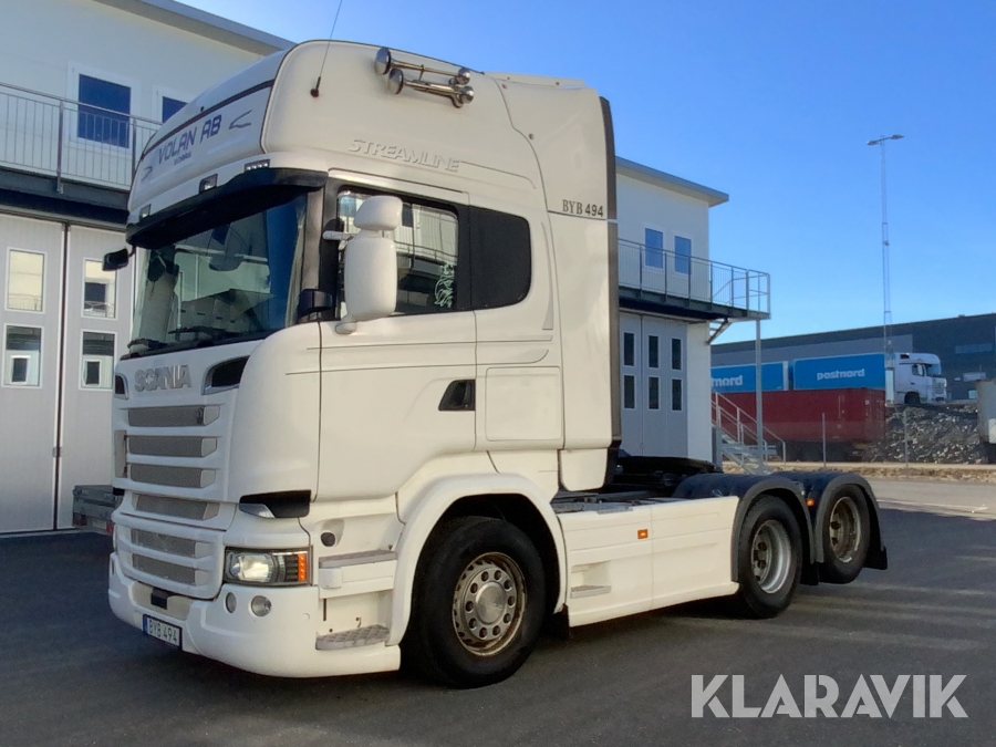 Dragbil Scania N330 R580 flyttbar vändskiva