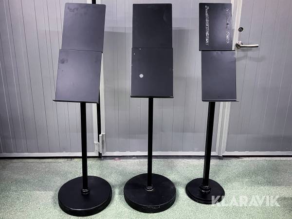 Broschyrställ/informationsskylt i stål