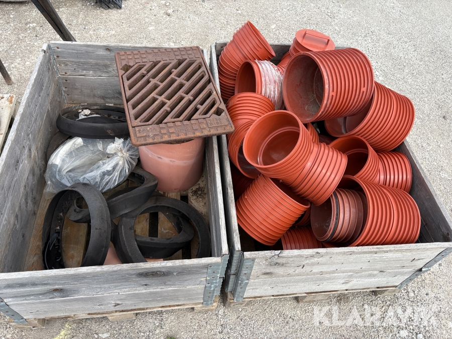 Rördelar, brunssbetäckningar mm.