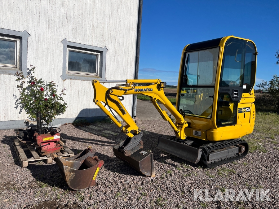 Minigrävare Komatsu PC12R-8 med 6st redskap