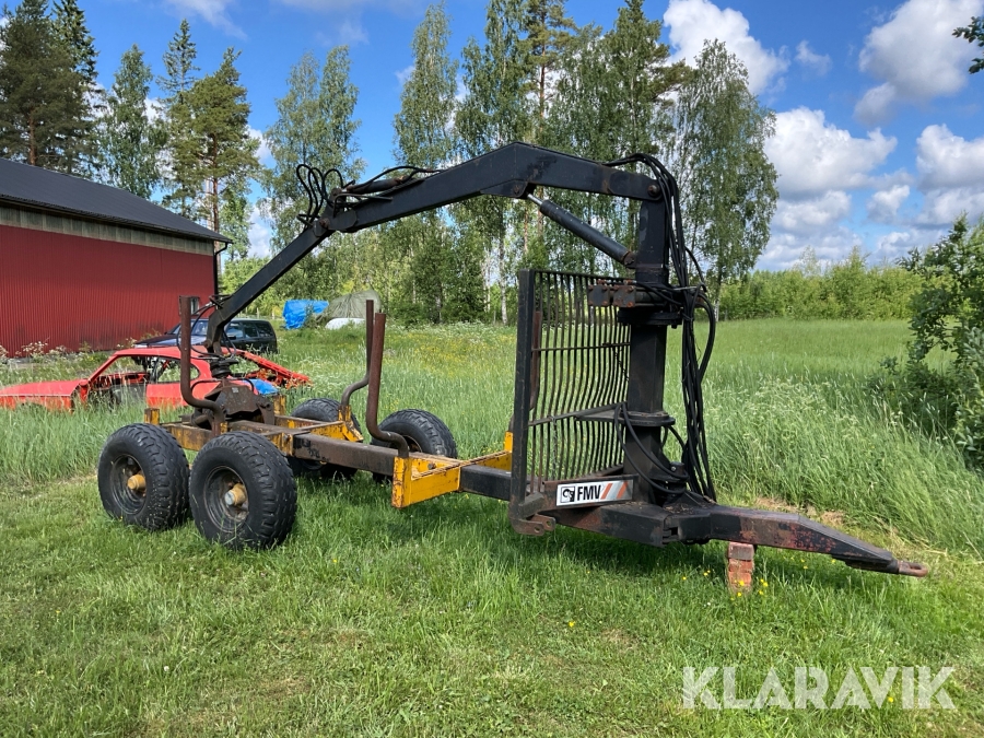 Huggarvagn / skogsvagn Moheda Med FMV kran
