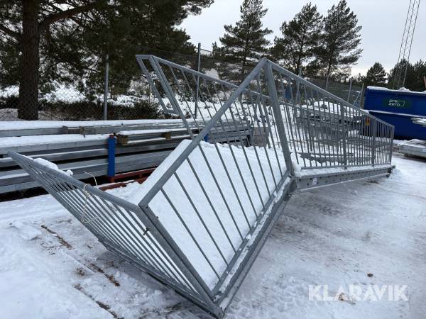 Vägghängd brand/evakueringstrapp EuroStair Rak, varmgalvad 1 st