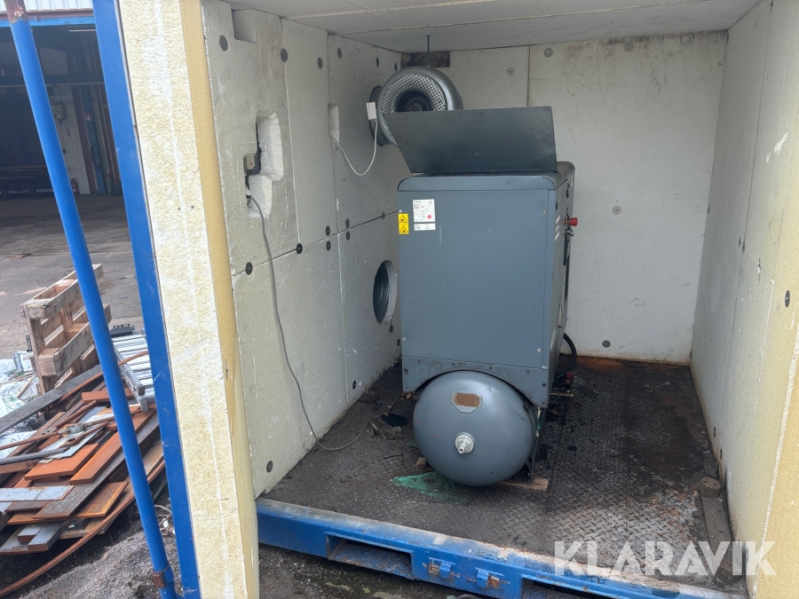 Kompressor Atlas Copco GX 11 FF monteras i container