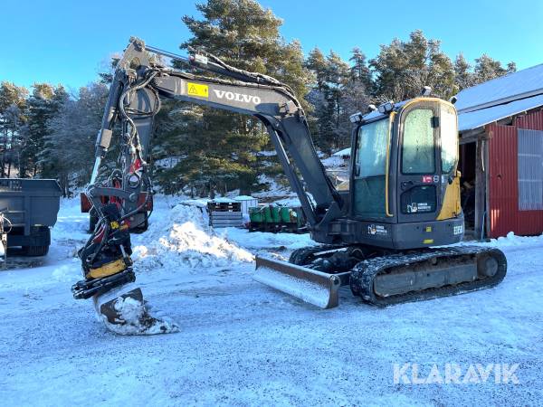 Grävmaskin Volvo ECR58D med redskap