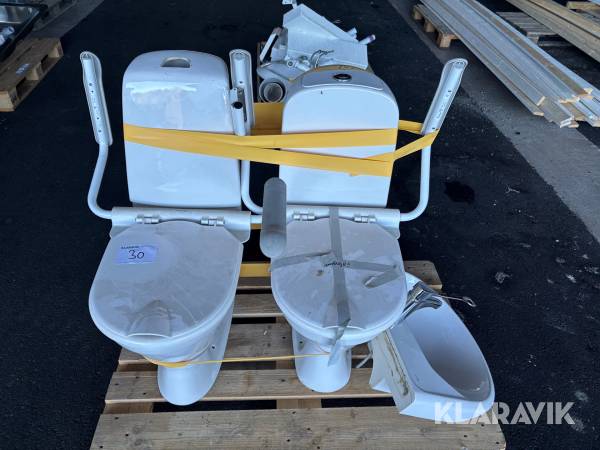 Toaletter med handfat 3st