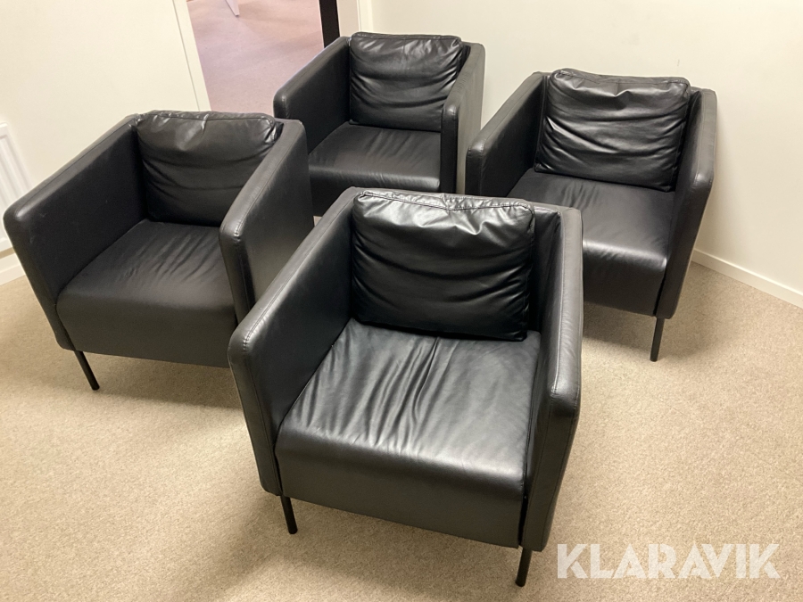 Fåtölj IKEA Ekerö 4 st, Bomstad svart