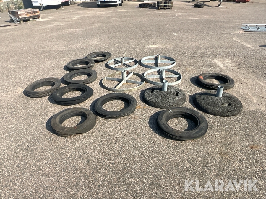 Stolphållare med vikter 6 st + vikter