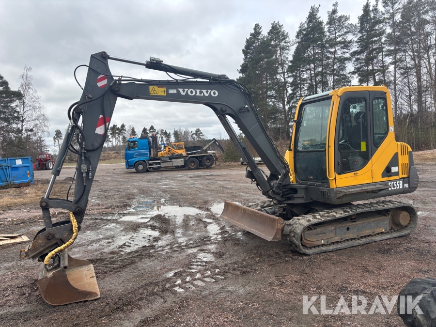 Grävmaskin Volvo EC55B Pro med redskap