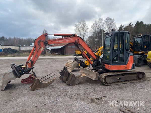 Grävmaskin Hitachi Zaxis ZX50U-2 med redskap