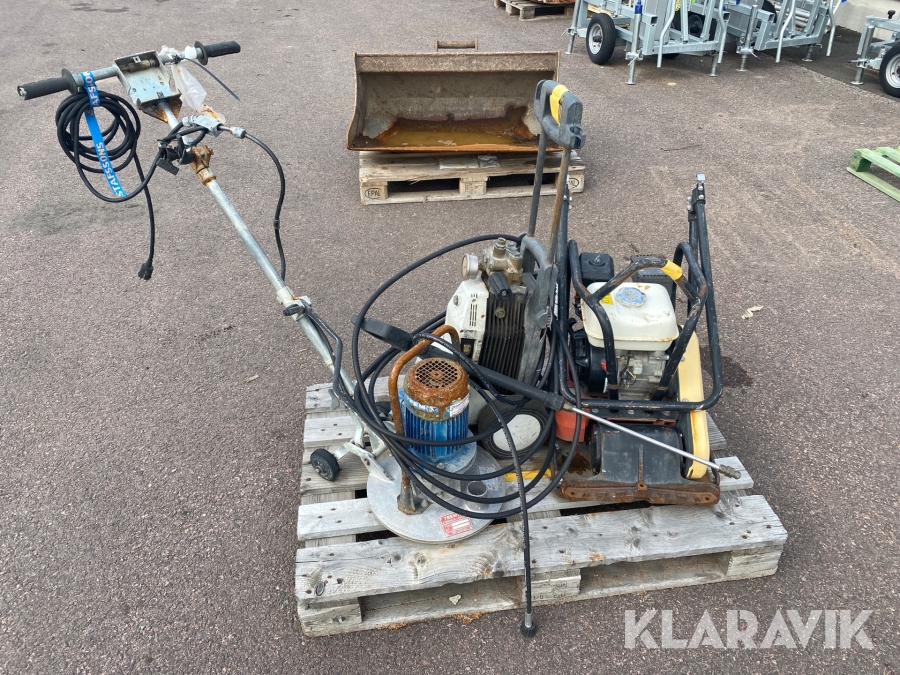 Markvibrator högtryckstvätt golvslip