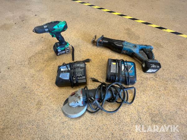 Skruvdragare, Tigersåg & Vinkelslip Hitachi, Makita & Bosch