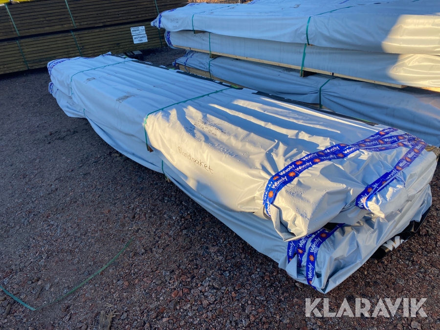 Virkespaket råspont vitmålad dubbelfas