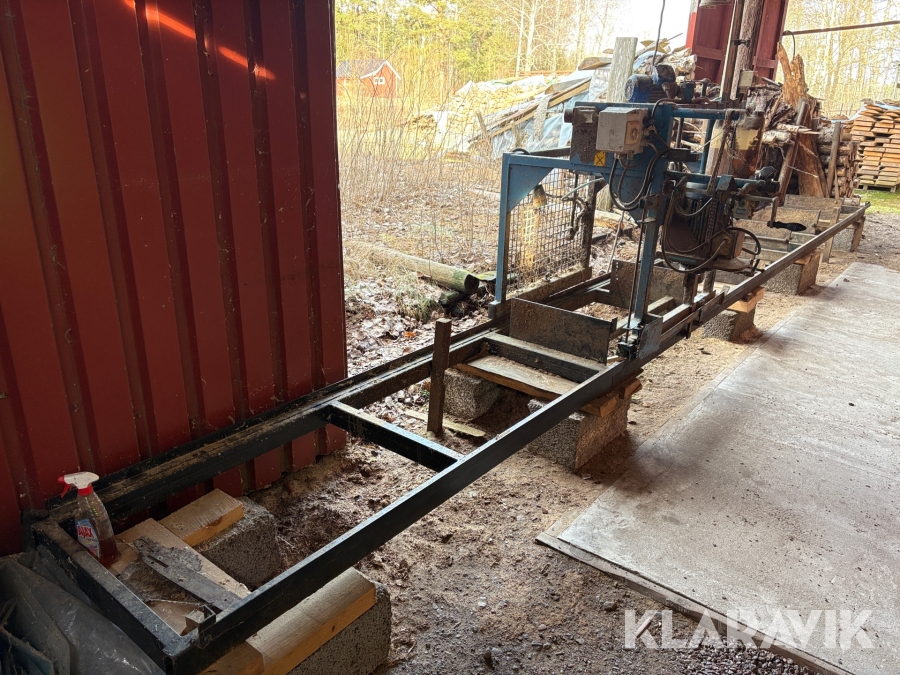 Sågverk Hökensås Mekaniska Timmersågen med spånfläkt