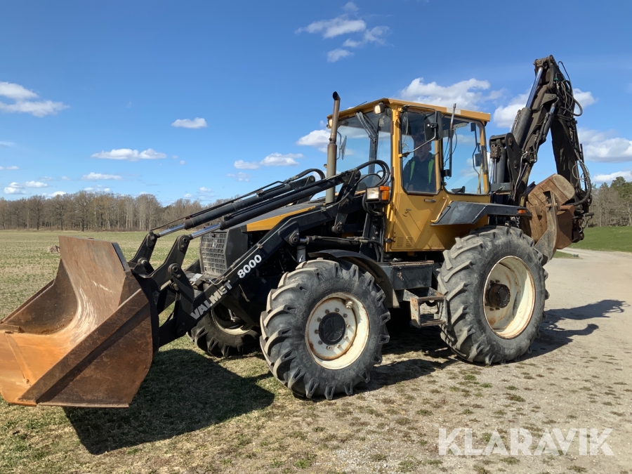Grävlastare Hymas Valmet 8000 med tiltrotator